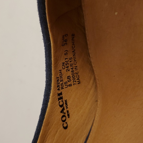Coach Women's Blue Suede Pumps Size 8 1/2 Style Rileigh - Picture 9 of 11